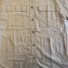 画像10: 4 POCKET NO COLLAR DESIGN SHEER S/S SHIRT / Ladies M (10)