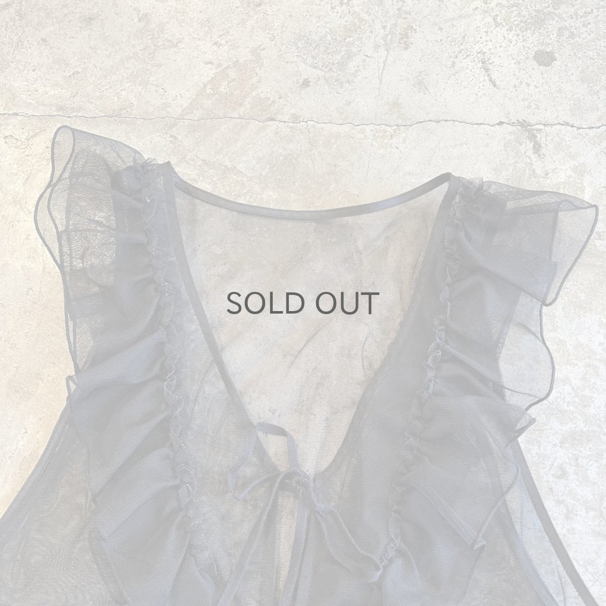 画像6: FRILL LINE TIERED DESIGN TULLE VEST / Ladies M (6)