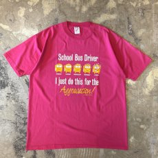 画像1: SCHOOL BUS PRINTED COLOR S/S TEE / Mens XL / MADE IN USA (1)