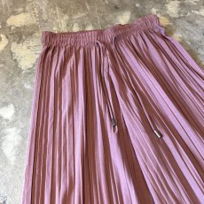 画像3: PINK COLOR WIDE SILHOUETTE PLEATED PANTS / FREE (3)