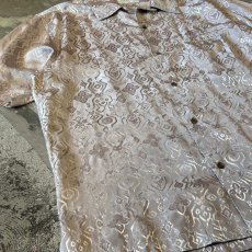 画像5: ALL OVER ARTISTIC PATTERN OPEN COLLAR S/S SHIRT / Mens L (5)