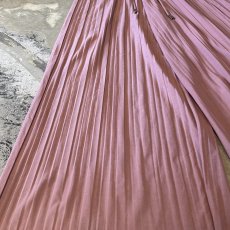 画像7: PINK COLOR WIDE SILHOUETTE PLEATED PANTS / FREE (7)