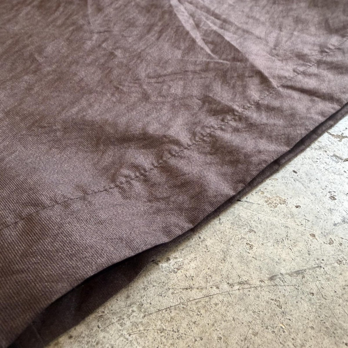 画像10: BROWN COLOR SHEER DESIGN WIDE PANTS / W25~W29 (10)