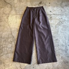 画像1: BROWN COLOR SHEER DESIGN WIDE PANTS / W25~W29 (1)