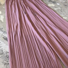 画像5: PINK COLOR WIDE SILHOUETTE PLEATED PANTS / FREE (5)