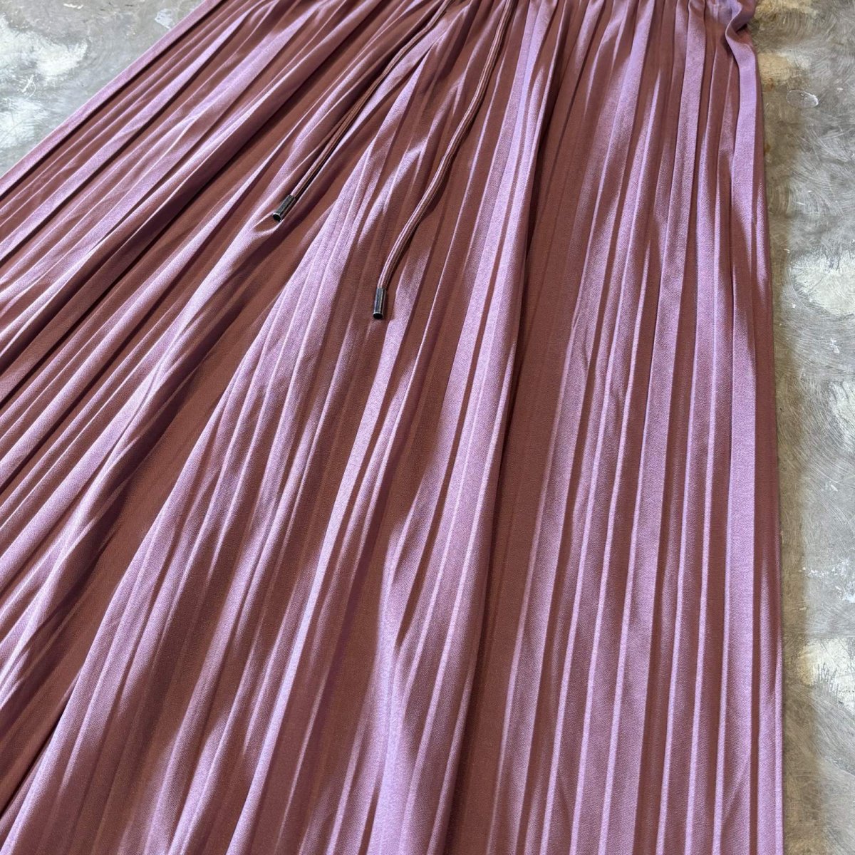 画像4: PINK COLOR WIDE SILHOUETTE PLEATED PANTS / FREE (4)