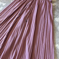 画像4: PINK COLOR WIDE SILHOUETTE PLEATED PANTS / FREE (4)