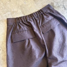 画像8: BROWN COLOR SHEER DESIGN WIDE PANTS / W25~W29 (8)