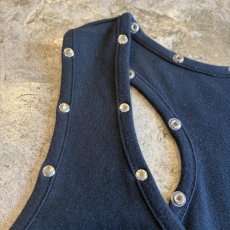 画像4: BLACK COLOR STUDS DESIGN N/S TOPS / Ladies M (4)