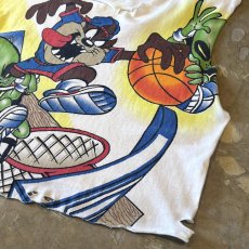 画像6: "LOONEY TUNES" TAZMANIANDEVIL PRINTED CRASH DAMAGE N/S TEE / Mens L (6)