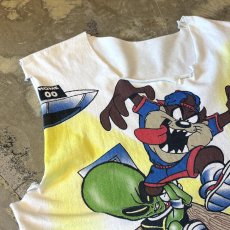 画像3: "LOONEY TUNES" TAZMANIANDEVIL PRINTED CRASH DAMAGE N/S TEE / Mens L (3)