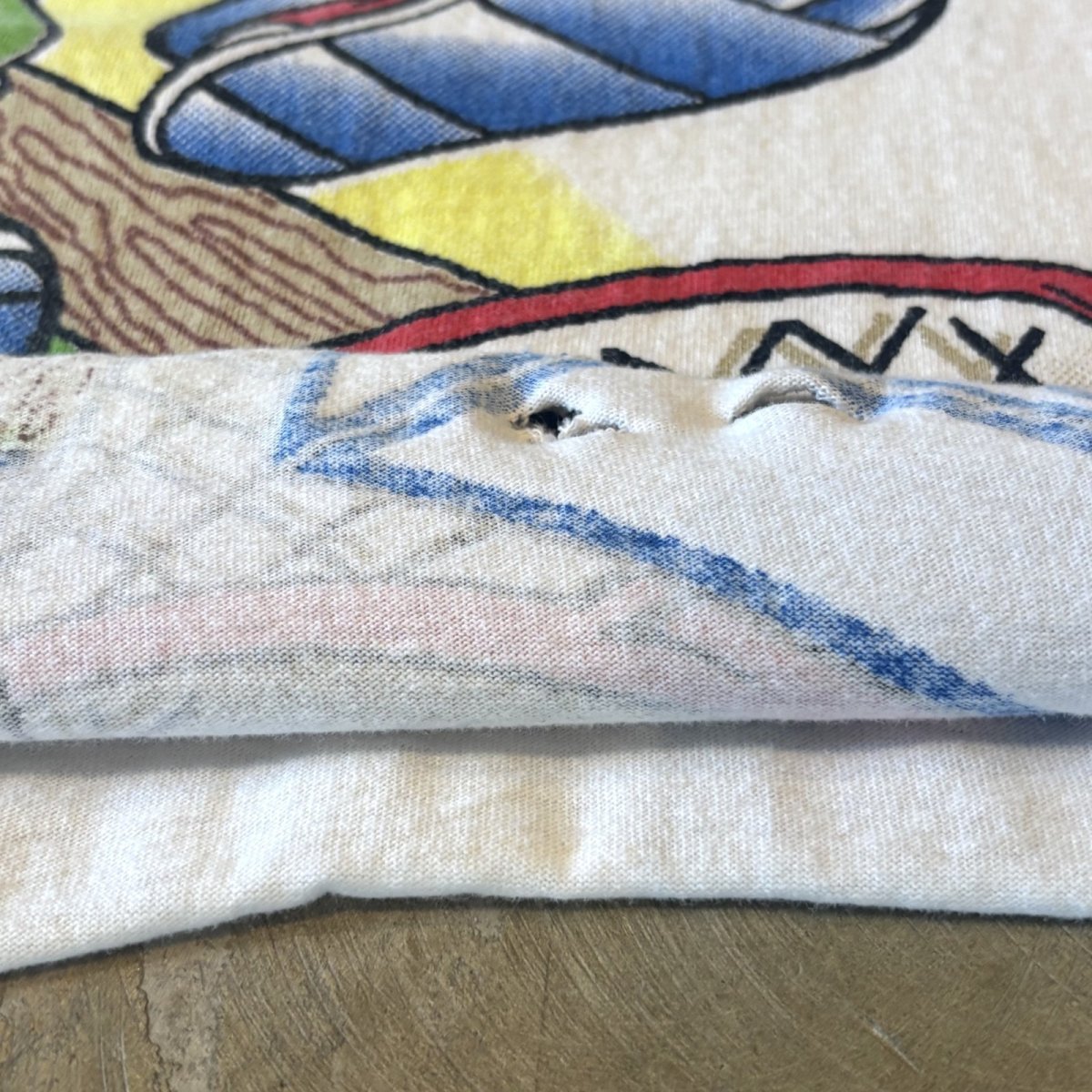 画像8: "LOONEY TUNES" TAZMANIANDEVIL PRINTED CRASH DAMAGE N/S TEE / Mens L (8)