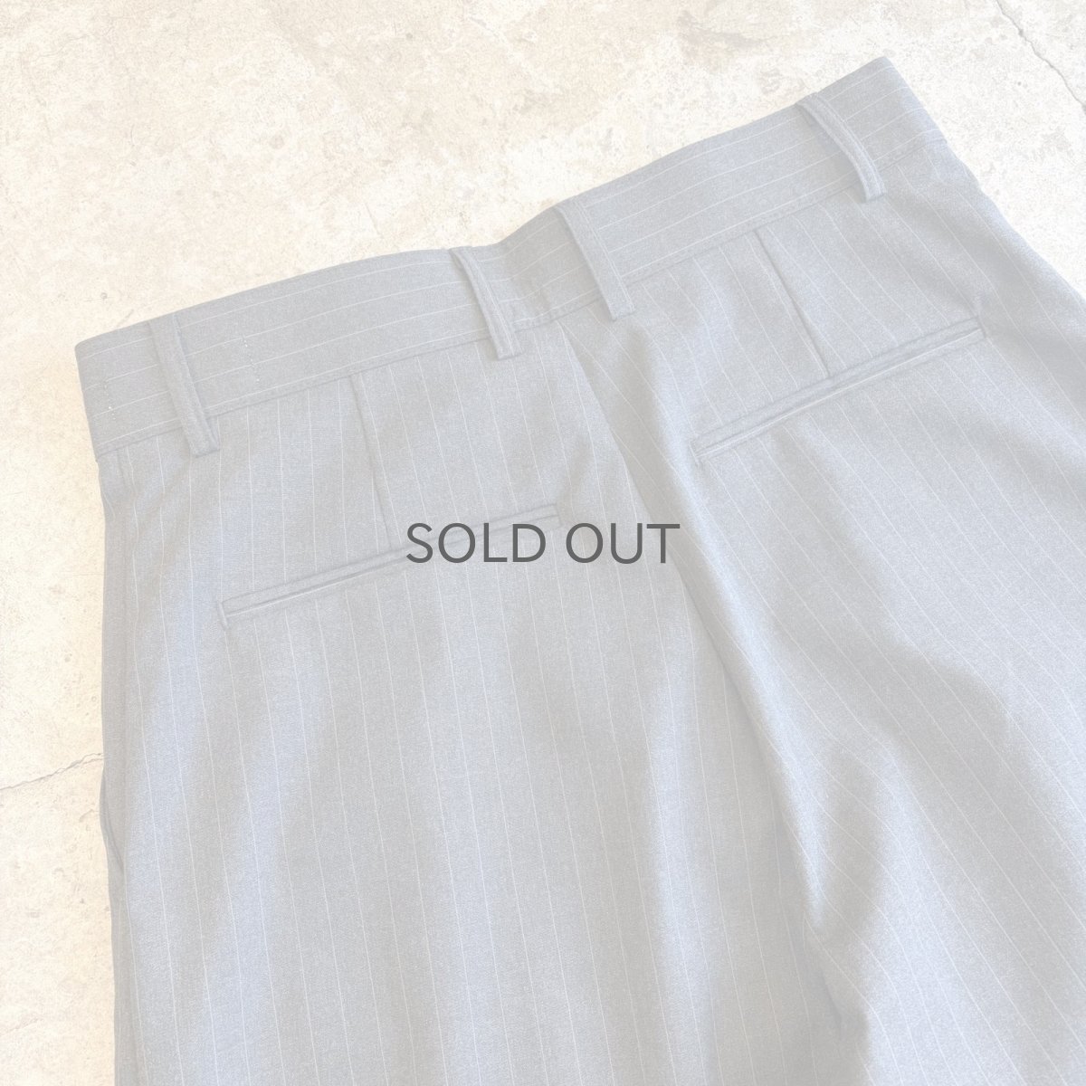 画像8: 【WONDERGROUND】PINSTRIPE PATTERN WIDE SLACKS / GREY / OS (8)
