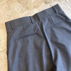 画像8: 【WONDERGROUND】PINSTRIPE PATTERN WIDE SLACKS / GREY / OS (8)