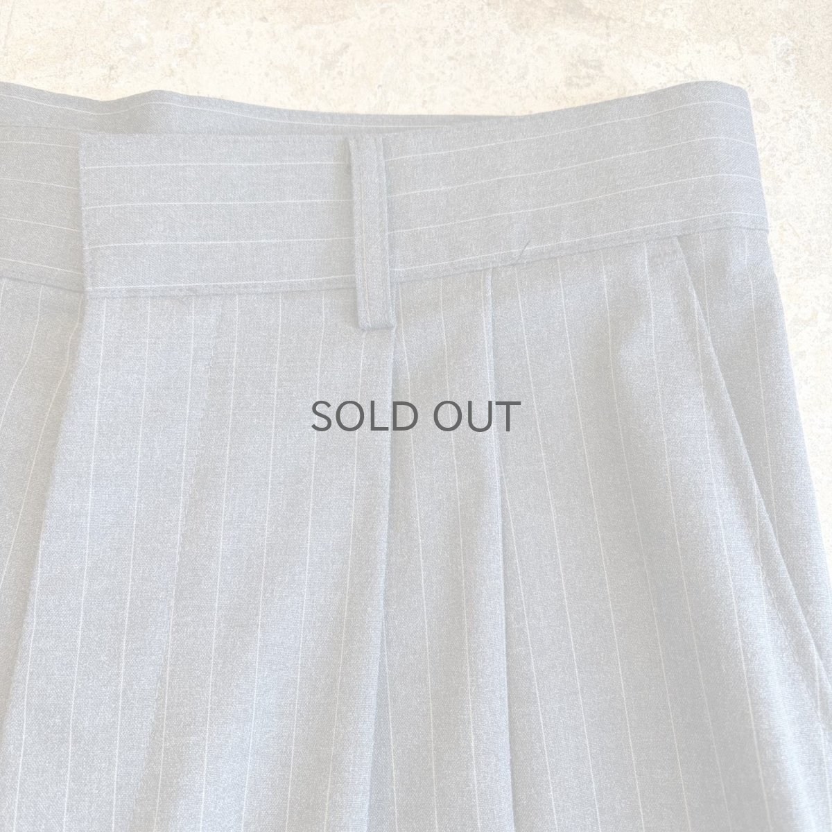 画像5: 【WONDERGROUND】PINSTRIPE PATTERN WIDE SLACKS / GREY / OS (5)