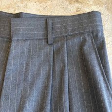 画像5: 【WONDERGROUND】PINSTRIPE PATTERN WIDE SLACKS / GREY / OS (5)