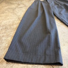 画像4: 【WONDERGROUND】PINSTRIPE PATTERN WIDE SLACKS / GREY / OS (4)