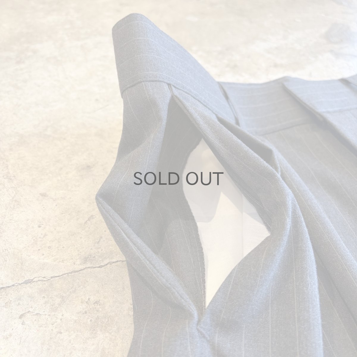 画像6: 【WONDERGROUND】PINSTRIPE PATTERN WIDE SLACKS / GREY / OS (6)