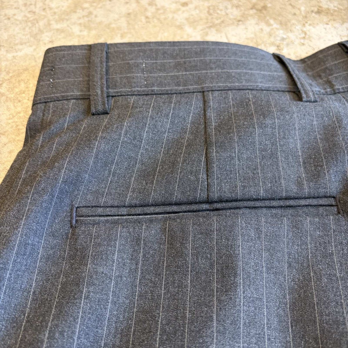 画像9: 【WONDERGROUND】PINSTRIPE PATTERN WIDE SLACKS / GREY / OS (9)