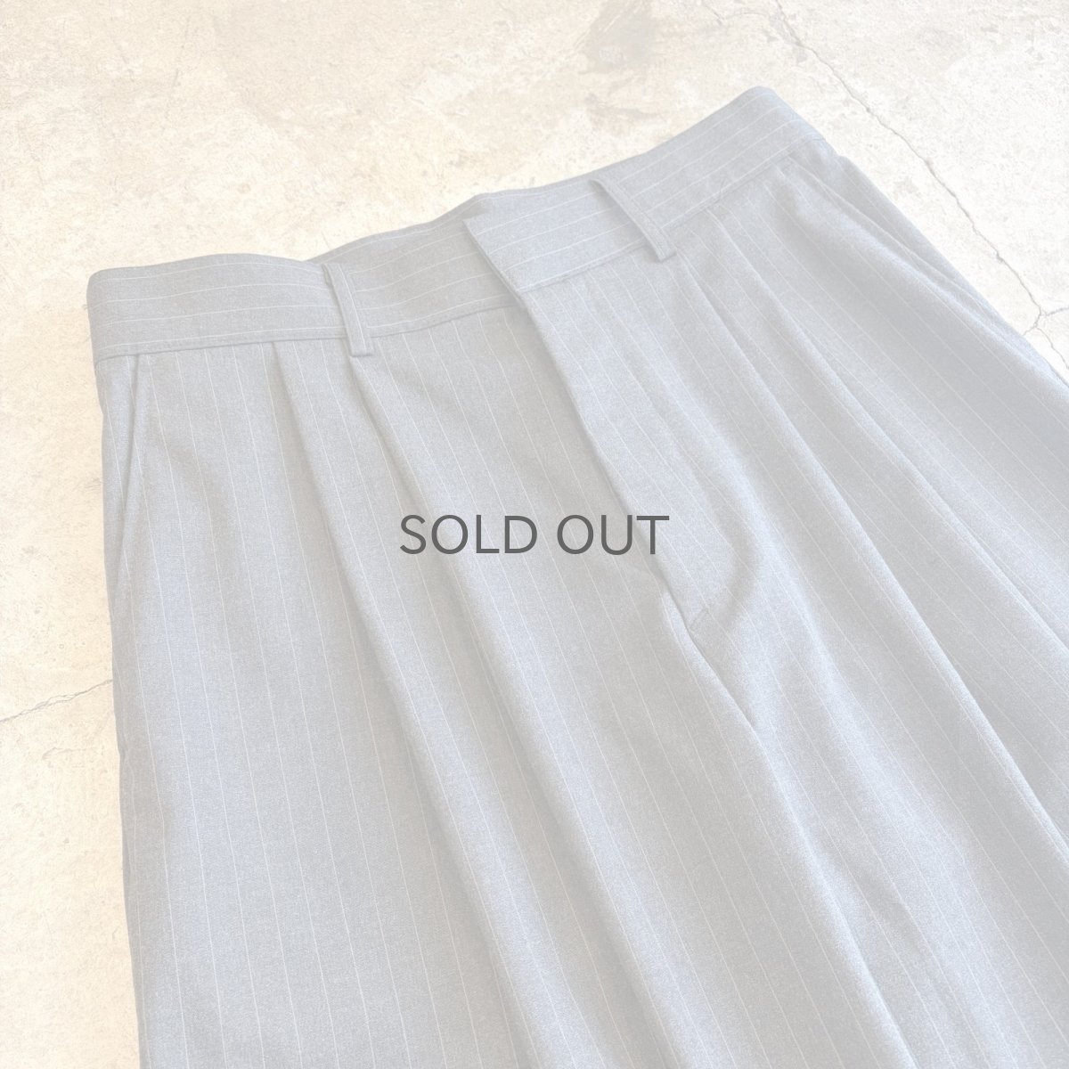画像3: 【WONDERGROUND】PINSTRIPE PATTERN WIDE SLACKS / GREY / OS (3)