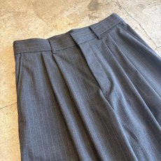 画像3: 【WONDERGROUND】PINSTRIPE PATTERN WIDE SLACKS / GREY / OS (3)