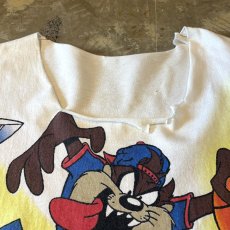 画像10: "LOONEY TUNES" TAZMANIANDEVIL PRINTED CRASH DAMAGE N/S TEE / Mens L (10)