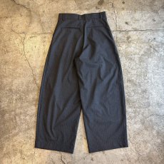画像2: 【WONDERGROUND】PINSTRIPE PATTERN WIDE SLACKS / GREY / OS (2)