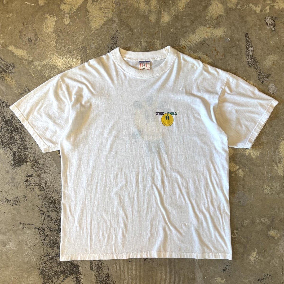画像1: BOTH SIDE SMILY ART PRINTED S/S TEE / Mens L (1)