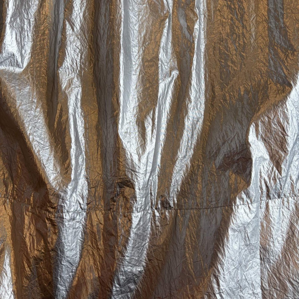 画像9: METALLIC SILVER COLOR FLARE DESIGN LONG SKIRT / W27~W29 (9)