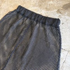 画像9: BLACK COLOR MESH DESIGN ALINE LONG SKIRT / W24~W36 (9)