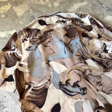 画像9: ALL OVER ANIMAL GRAPHIC PATTERN SHEER S/S SHIRT / Mens M (9)