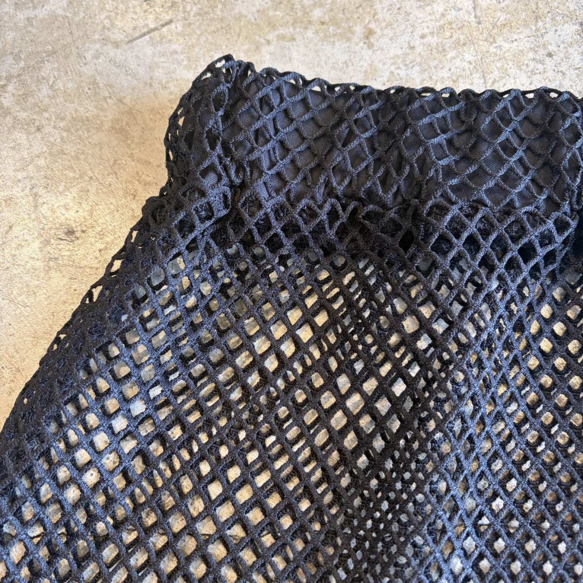 画像7: BLACK COLOR MESH DESIGN ALINE LONG SKIRT / W24~W36 (7)