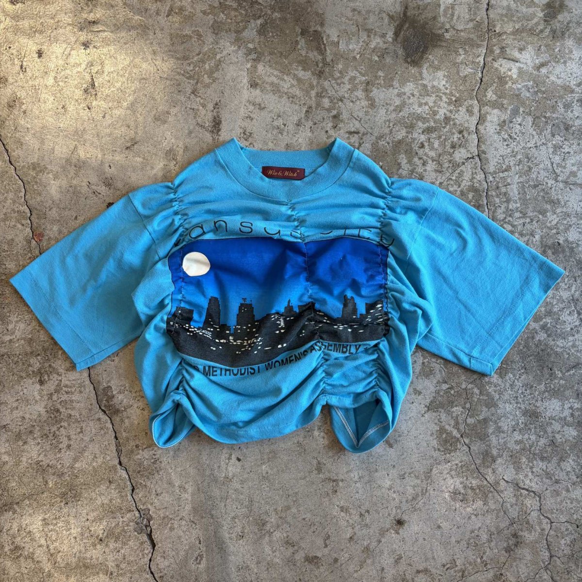 画像1: 【Wiz&Witch】"WEIRD" ONE-OFF SHIRRING TEE / OS (1)