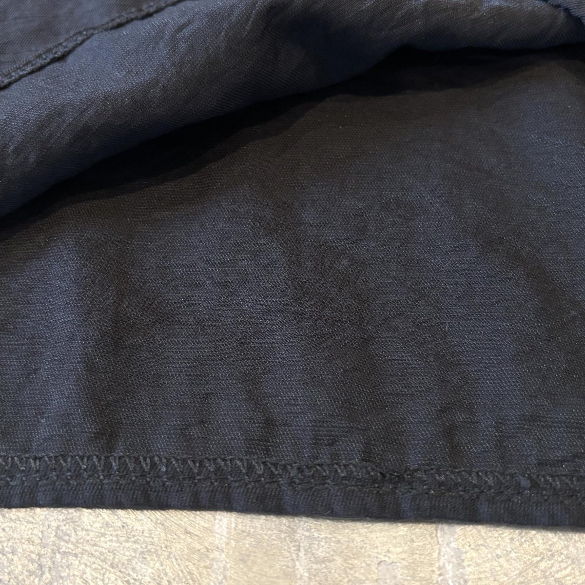画像8: SHOULDER SHEER SWITCHED STUDS DECORATIVE S/S POLO SHIRT / Mens L  (8)