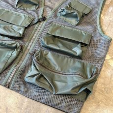 画像6: FRONT MULTI POCKET ZIP UP MESH VEST / Mens L (6)