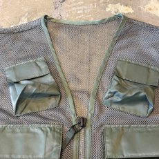 画像10: FRONT MULTI POCKET ZIP UP MESH VEST / Mens L (10)