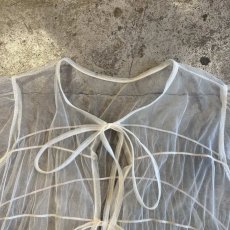 画像7: DOUBLE RIBBON DESIGN SHEER TULLE L/S CARDIGAN  / Ladies M~L (7)