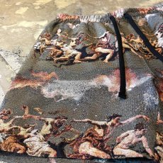 画像7: ART GRAPHIC PATTERN WIDE SILHOUETTE SHORTS / FREE (7)