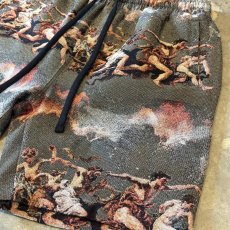 画像6: ART GRAPHIC PATTERN WIDE SILHOUETTE SHORTS / FREE (6)