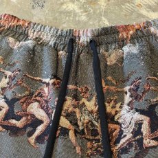 画像10: ART GRAPHIC PATTERN WIDE SILHOUETTE SHORTS / FREE (10)