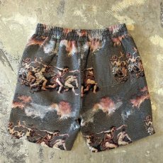 画像2: ART GRAPHIC PATTERN WIDE SILHOUETTE SHORTS / FREE (2)