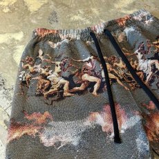 画像3: ART GRAPHIC PATTERN WIDE SILHOUETTE SHORTS / FREE (3)