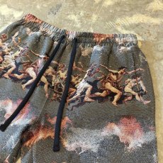 画像4: ART GRAPHIC PATTERN WIDE SILHOUETTE SHORTS / FREE (4)