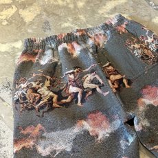 画像9: ART GRAPHIC PATTERN WIDE SILHOUETTE SHORTS / FREE (9)