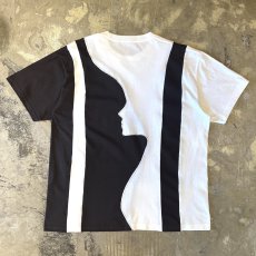 画像2: BICOLOR FACE SHAPE SWITCHED S/S TEE / Mens XL (2)