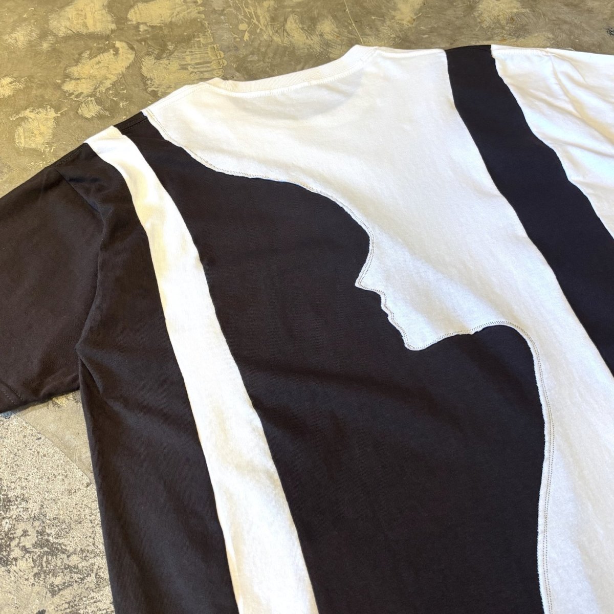 画像9: BICOLOR FACE SHAPE SWITCHED S/S TEE / Mens XL (9)