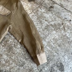 画像6: DOUBLE FLAP DESIGN SHEER SHORT L/S SHIRT / Ladies M (6)