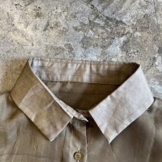 画像8: DOUBLE FLAP DESIGN SHEER SHORT L/S SHIRT / Ladies M (8)