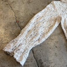 画像5: ALL OVER LACE WRIST FLARE DESIGN L/S TOPS / Ladies M (5)