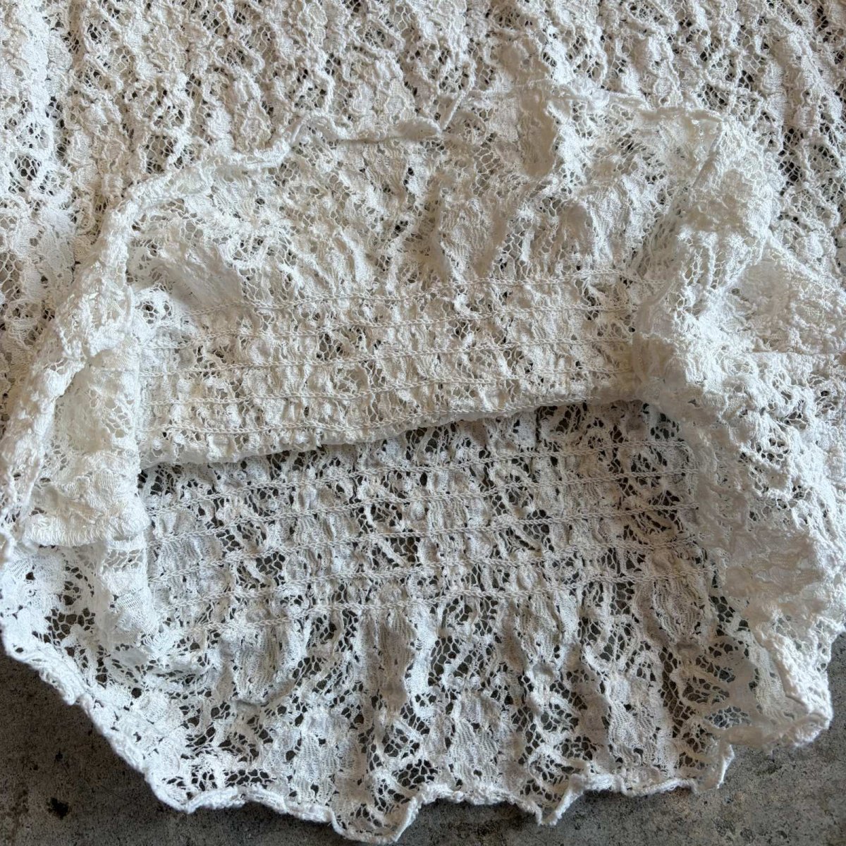 画像8: ALL OVER LACE WRIST FLARE DESIGN L/S TOPS / Ladies M (8)
